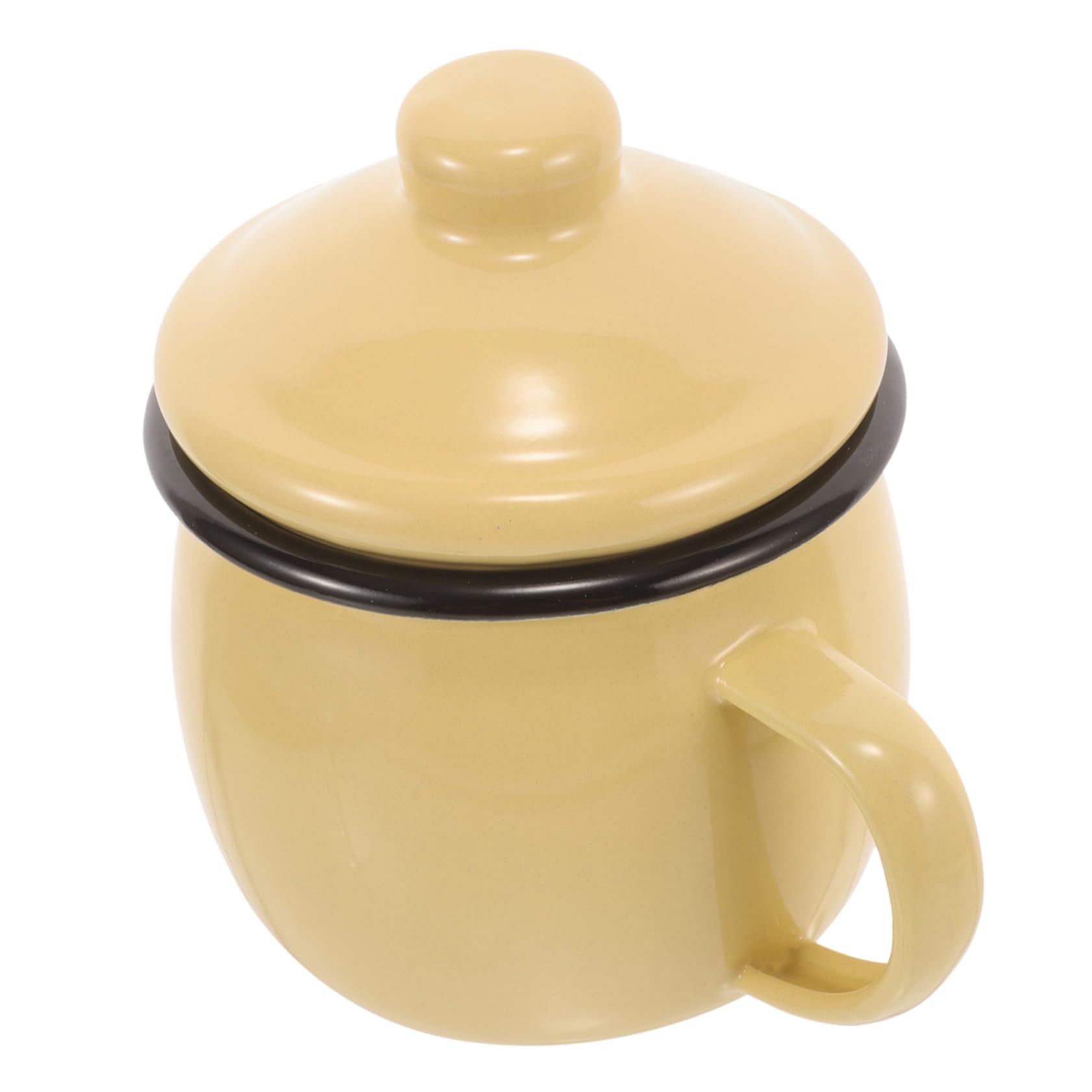MAGICLULU 3st Kürbisbecher Aus Emaille Trink Gläser Espressotasse Handgehaltene Wasserbecher Kaffeebecher Wasserbecher Für Zuhause Teetasse Rustikale Kaffeetassen Tragbar Büro Campingbecher
