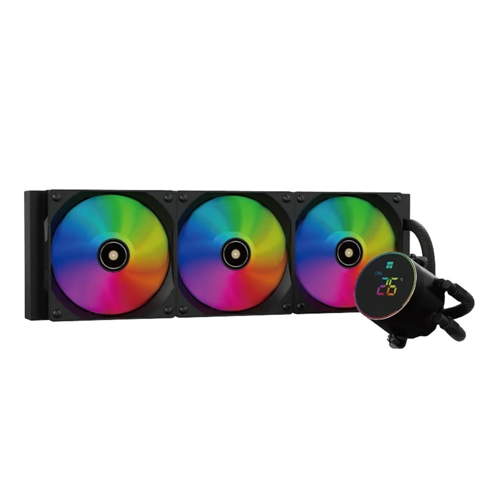 JJKKOZVQF 1PCS 360 DIGITAL All-in-one digital Water cooler Magnetic LGA1851/1700 AM5(B1ack)