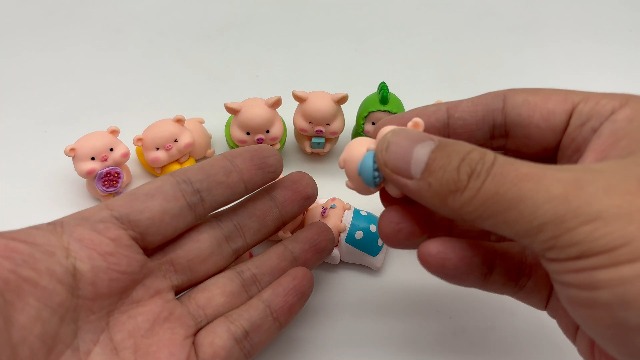 Amazon.co.jp: Pinenjoy 13匹 動物 フィギュア 樹脂 ミニチュア 豚彫像