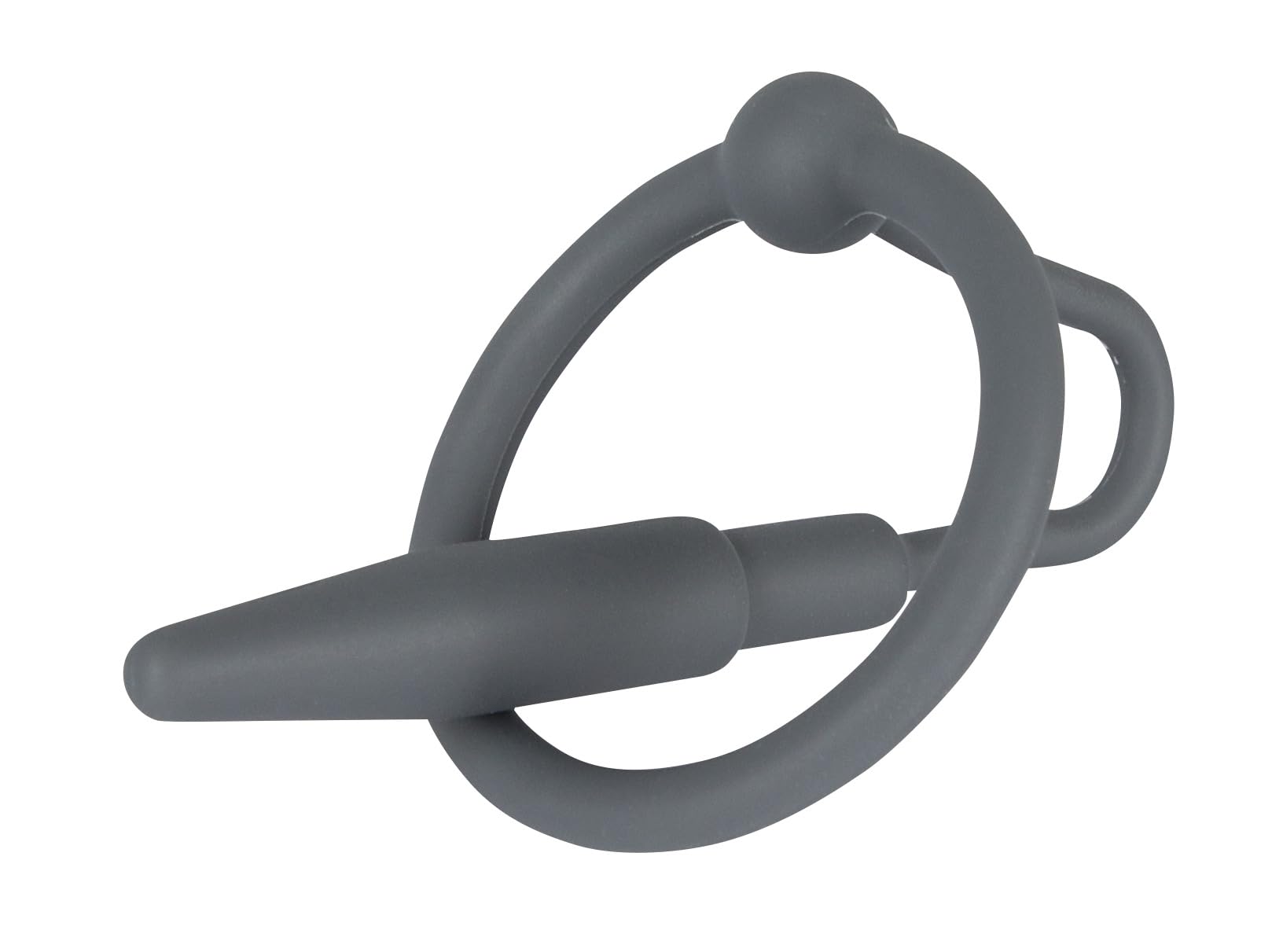 Penis Plug with Glans Ring Gray 6.3 cm