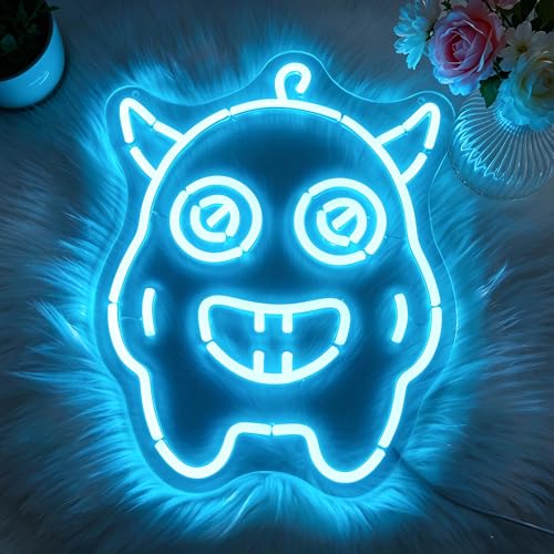 Image of Neon Sign, Monster Neon Signs for Wall Decor LED Signs Neon Light | Monster Neon Sign for Bedroom, Kids Room, Gaming Room, Man Cave, Party, Bar, Home Decor, Boys Gift, Dimmable, USB Powered