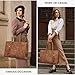 LOVEVOOK Laptop Bag for Women Vintage Leather Work Tote 15.6 inch Large Capacity Computer bag with Clutch Purse for Office, Travel, Casual