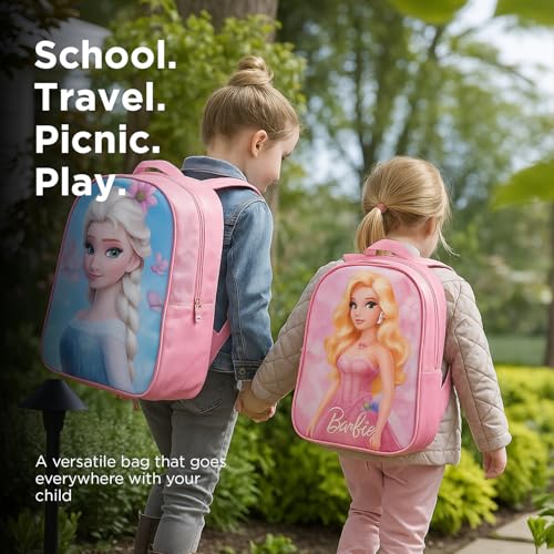 Image of 3D School Bag for Girls Boys & Kids | Lightweight Cartoon Backpack for School | Multi Compartment Primary School Bag | Durable Book and Lunch Backpack (6-13 Years)