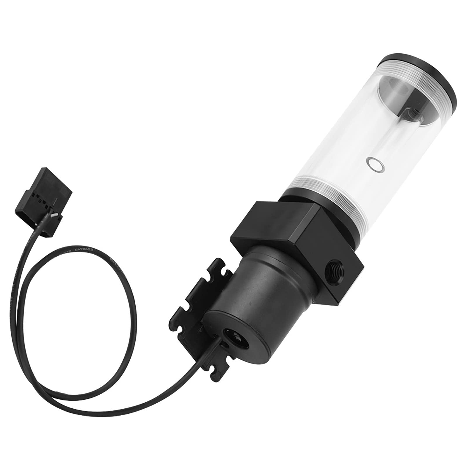 Serbatoio di Raffreddamento Ad Acqua con Cilindro in Acrilico con Pompa da 19 W per Configurazione di Gioco per PC, Design Durevole e Resistente Al Calore (110 mm)