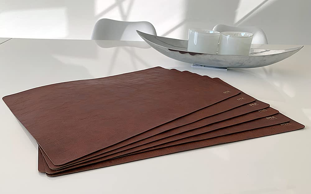 Placemats Pebble Skinnatur Cognac