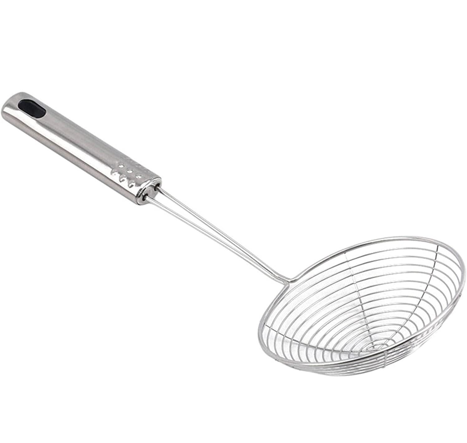 Sitko Uchwyt filtra smażenia długie stal nierdzewna durszkórek francuska frytki pieczołowy kuchnia smażona sito sit łyżnia sifter łyżka cedzakowa(35 * 15cm)