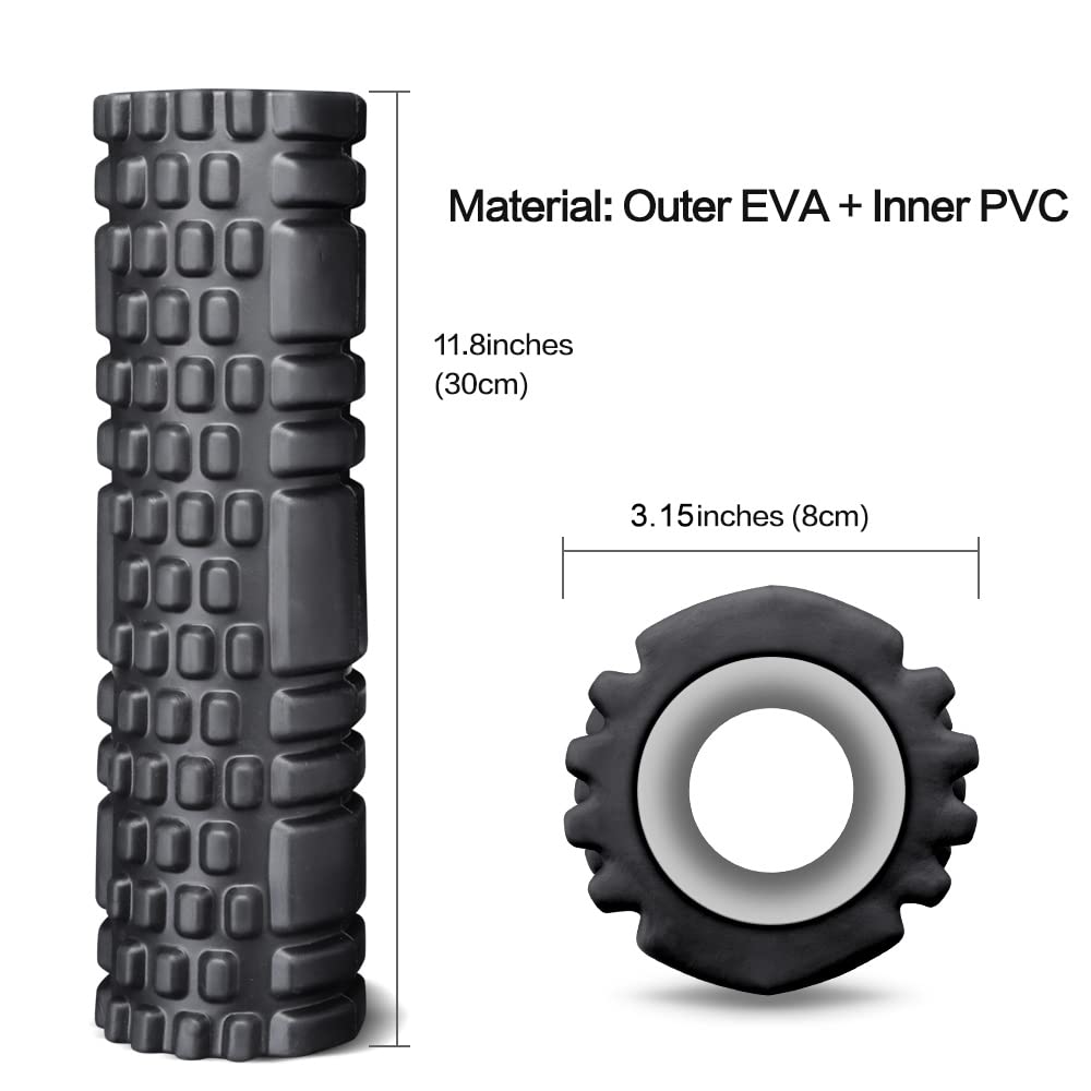 Dewanxin Foam Roller, Rullo in Schiuma Massaggiatore Eccellente per l'Auto Massaggio, Esercizio Muscle Roller per Massaggio Muscolare Trigger Point Grid per Yoga