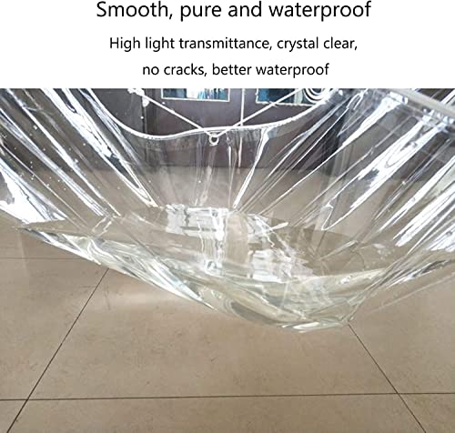 Lona transparente de 370g/m² gruesa e impermeable para exterior 7