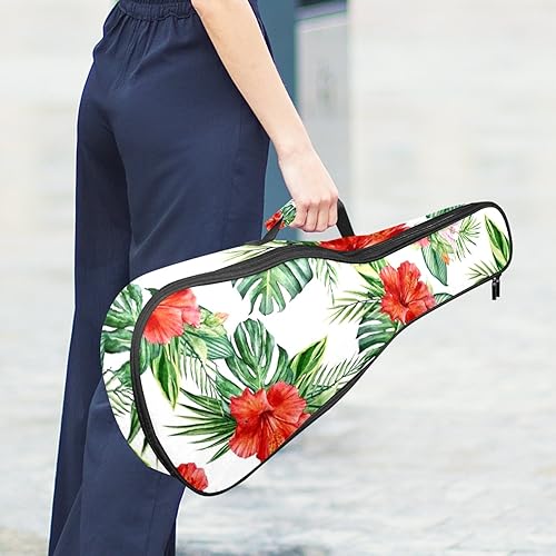JRHEJTHH Durable Ukulele Bag Water Resistent Ukulele Case with Adjustable Shoulders for 21 23 24 inch Thick Padding Tropical Floral - Les Beatles, Paul McCartney, John Lennon, RIngo Starr, George Harrison JRHEJTHH Durable Ukulele Bag Water Resistent Ukulele Case with Adjustable Shoulders for 21 23 24 inch Thick Padding Tropical Floral – Image 7