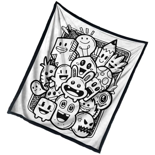 Manta para colorear – Colcha cálida de 59 x 50 pulgadas | Manta lavable para adultos | Para niñas, adolescentes, mujeres, cama, sofá de invierno, cumpleaños, camping, hogar, habitación al aire libre