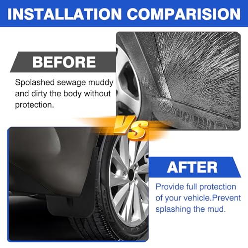 Image of Autorder Mud Flaps Splash Guards for 2025-2026 Toyota Camry LE /SE /XLE /XSE Accessories Mudflap Fender Flares Front and Rear Mud Guard Set 4PCS