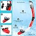 ZEEPORTE Mask Fin Snorkel Set with Adult Snorkeling Gear, Panoramic View Diving Mask, Trek Fin, Dry Top Snorkel +Travel Bags, Snorkel for Lap Swimming