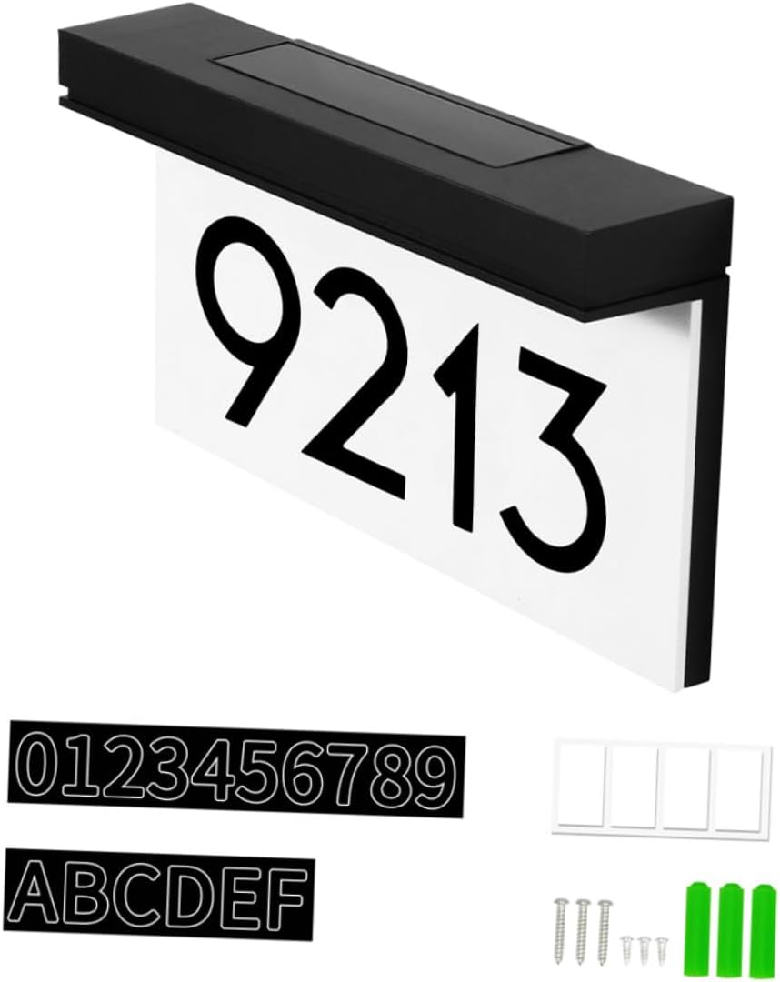 Solar Gazebo Lights Led Light Lamp Outdoor House Numbers Solar Lighted Address Sign Lamp Easy Install Wall