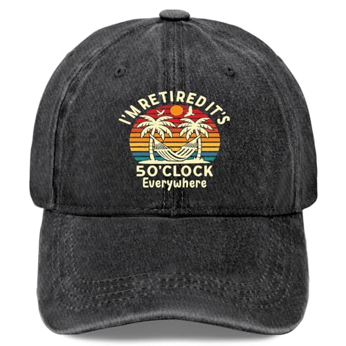 I'm Retireds It's 5 O'Clock Everywhere Summer Retirement Fashionable Hat for Mens Breathable Cap