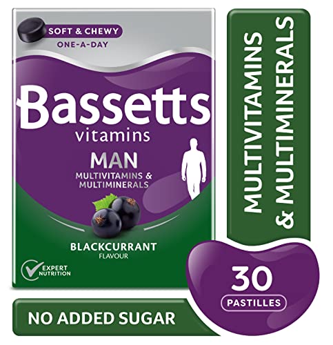 Bassetts Vitamins Man Multivitamins & Multiminerals Blackcurrant Flavour 30 Gummy Pastilles - Image 3