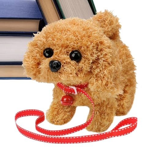 Genérico Perro de Peluche Eléctrico - Mascota con Cola Revuelva Y Cabeza Aentista | Animal Interactivo Electrónico | Regalo Infantil para Cumpleaños y
