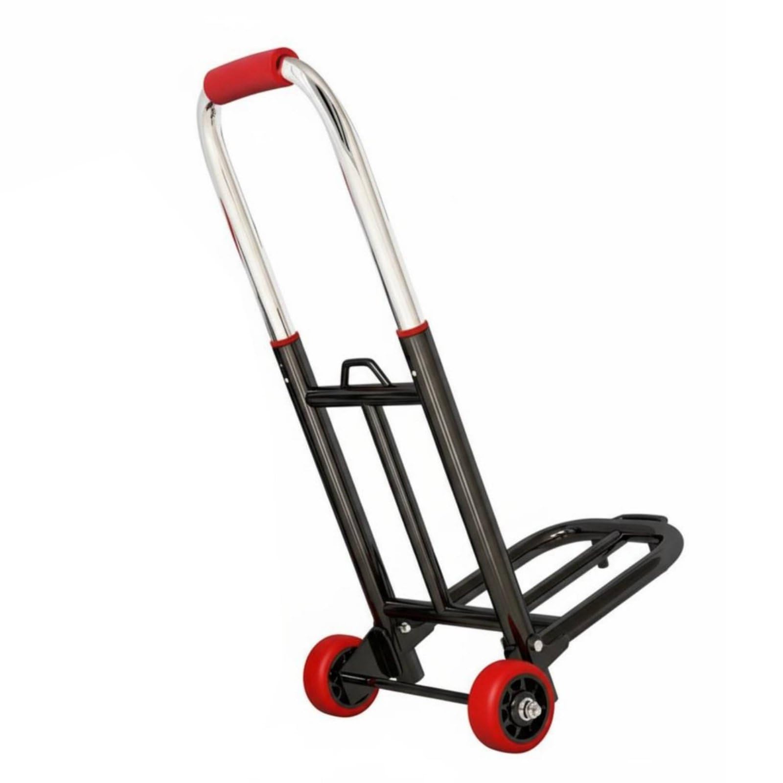 SNAPPSY Portable Luggage Hand Hand Trolley Labor-Saving Foldable Utility Cart Sturdy Duty Folding Trolley No Assembly Required, 22MM, Upgraded Pu Wheel-image-7