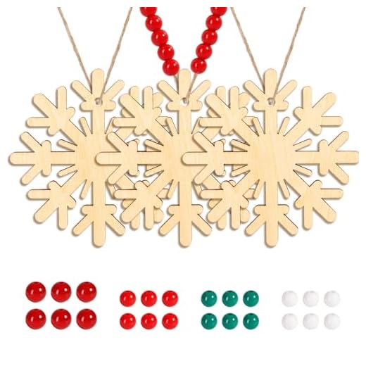 ROWOOD 24pcs Flocons de Neige en Bois – Kit DIY en Tilleul pour Noël et Hiver