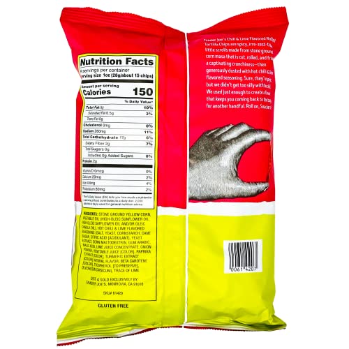 Wyked Yummy Spicy Chili Lime Bundle With (1) 9Oz Bag Of Trader Joe's Rolled Corn Tortilla Chips Chili And Lime, (1) 2.9Oz Jar Of Trader Joes Chili Lime Seasoning And (1) Kitchen Conversion Magnet #TOP4