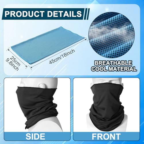Handepo Summer Cooling Neck Gaiter Neck Wraps UV Sun Protection Bandana Cover, Multiple Ways to Wear Headband or Face Mask3