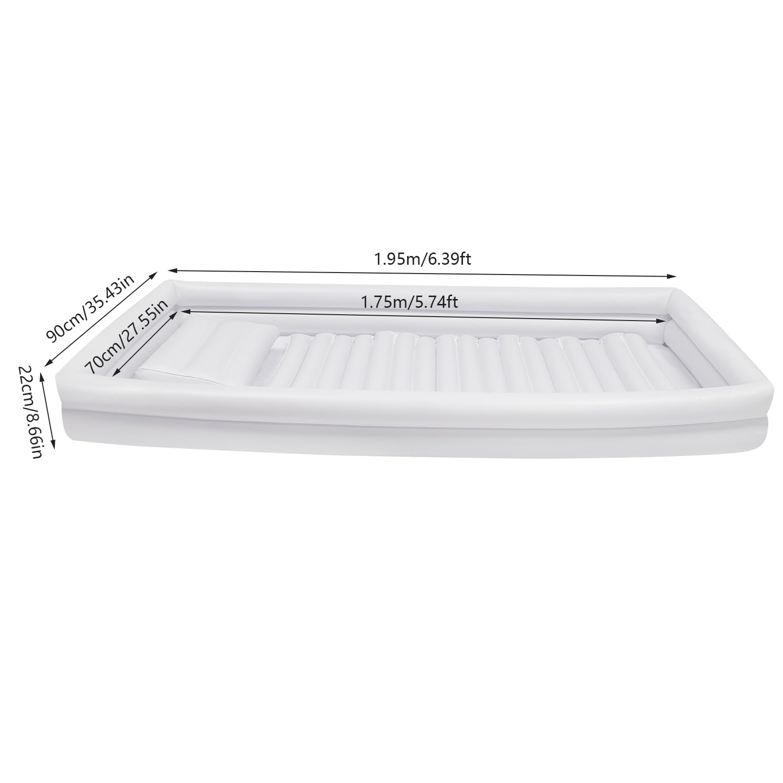 Ensemble de baignoire de douche gonflable médicale - Système de douche portable au lit avec pompe à air électrique pour handicapés, personnes âgées, alitées