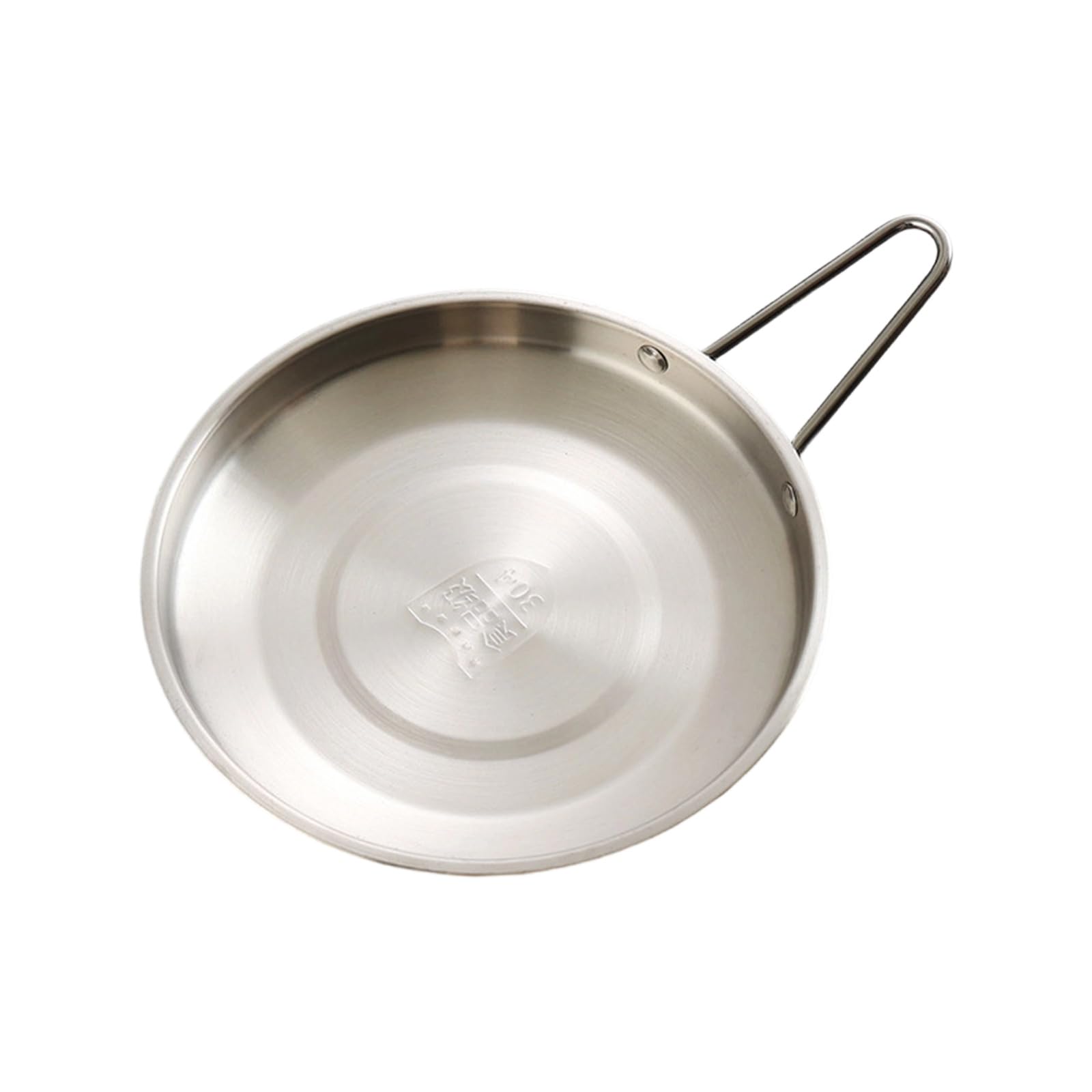 Whoasyst Stainless Steel Handled Tray Round Plate Snacks Platter Perfect for Serving Food At Gatherings and Event Outdoor Meal