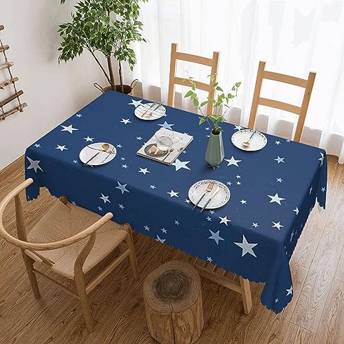 テーブルクロス 星柄 星空 テーブルカバー 長方形 食卓クロス 北欧 食卓カバー 撥水加工 防塵 汚れ防止 耐久 耐熱 おしゃれ 飾りクロス ダイニング 家庭用 ホーム装飾 洗える プレゼント 137x183cm