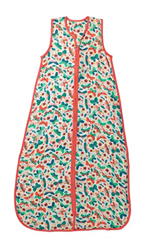 Preisvergleich Produktbild Schlummersack Bambus-Musselin Babyschlafsack für den Sommer 0.2 Tog - Schmetterling - Mädchen - 3-4 Jahre / 130 cm