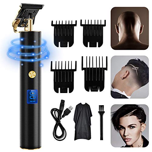 Jane Choi Easy Trim - Cortapelos eléctrico inalámbrico para hombre, con cabezal de 0 mm, recargable por USB