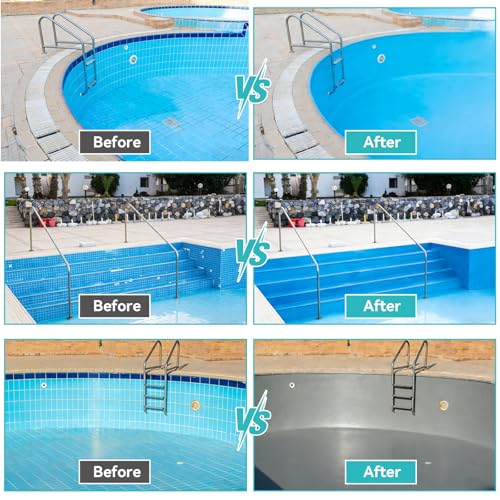 Pintura impermeable para piscina YOA, color verde manzana, 1 galón, apta para cemento, masilla, pintura látex, paredes, pisos, exteriores, piscinas y estanques miniatura 4