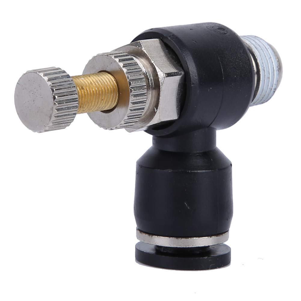 Hilitand CO2 Air Adjuster, Air Pipe Adjustable Joint C02 Gas Nozzle Valve Engraving Machine Nozzle Air Valve (Trachea 6mm/Thread Diameter 9.7/Adjustable)
