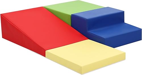 JungleDove Juego de 4 piezas de bloques de escalada de espuma para bebés - Juguetes de escalada para bebés para niños pequeños en interiores -