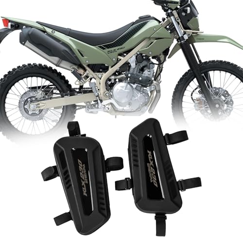Alforja lateral dura impermeable para motocicleta KLX230 SHERPA, par (derecha e izquierda), marco triangular, con cremallera resistente al agua, fabricada en nailon miniatura 1