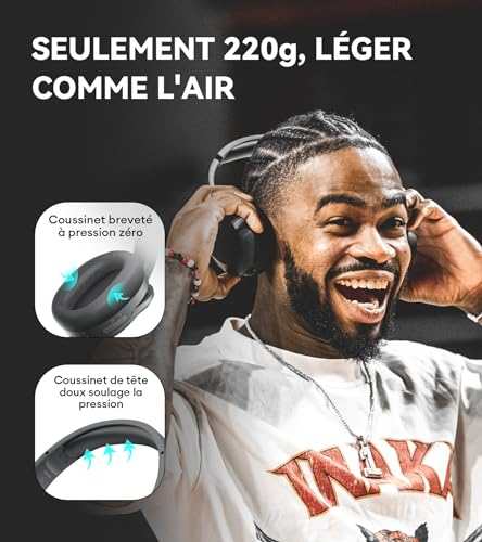 Edifier W820NB Plus Casque Bluetooth sans Fil, Hybride Casque Supra-Auriculaire avec Réduction de Bruit Active, Hi-Res LDAC Audio, Charge Rapide, Bluetooth 5.2 pour Voyages, Maison, Bureau, Gris - Les Beatles, Paul McCartney, John Lennon, RIngo Starr, George Harrison Edifier W820NB Plus Casque Bluetooth sans Fil, Hybride Casque Supra-Auriculaire avec Réduction de Bruit Active, Hi-Res LDAC Audio, Charge Rapide, Bluetooth 5.2 pour Voyages, Maison, Bureau, Gris – Image 5