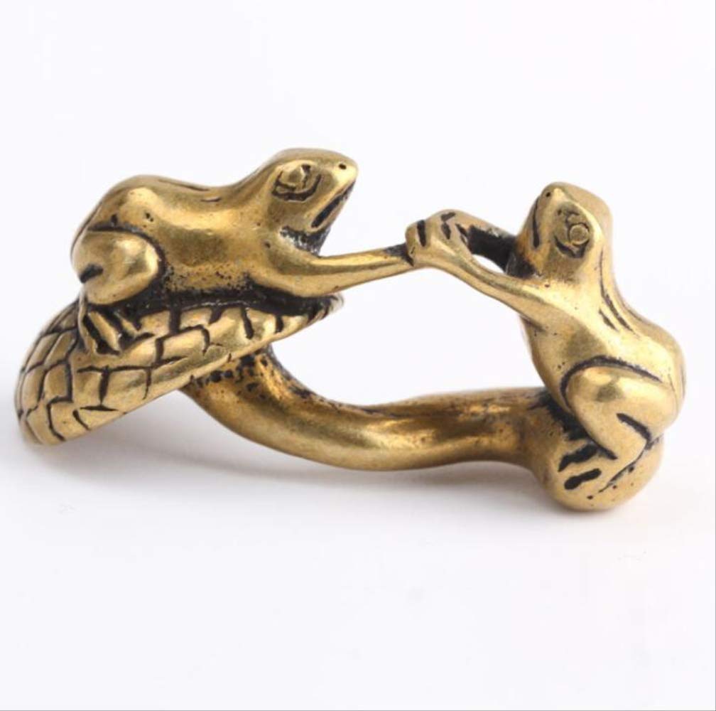 Statuette grenouille en laiton Koliyn pour harmoniser l'ambiance Feng Shui de votre bureau