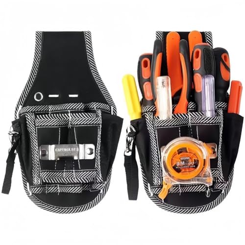 7-Pocket Technician Tool Belt Pouch, Multi Pockets Mini Tool Waist Bag for Electrician 1 7-Pocket Technician Tool Belt Pouch, Multi Pockets Mini Tool Waist Bag for Electrician