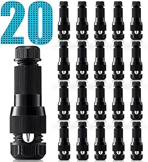 SUNVIE Low Voltage Fastlock Wire Connectors for Landscape Lighting Path Lights 12-14 Gauge Cable Connector Work with Malibu Paradise Moonrays and Other Outdoor Lighting Brands (20 Pack)