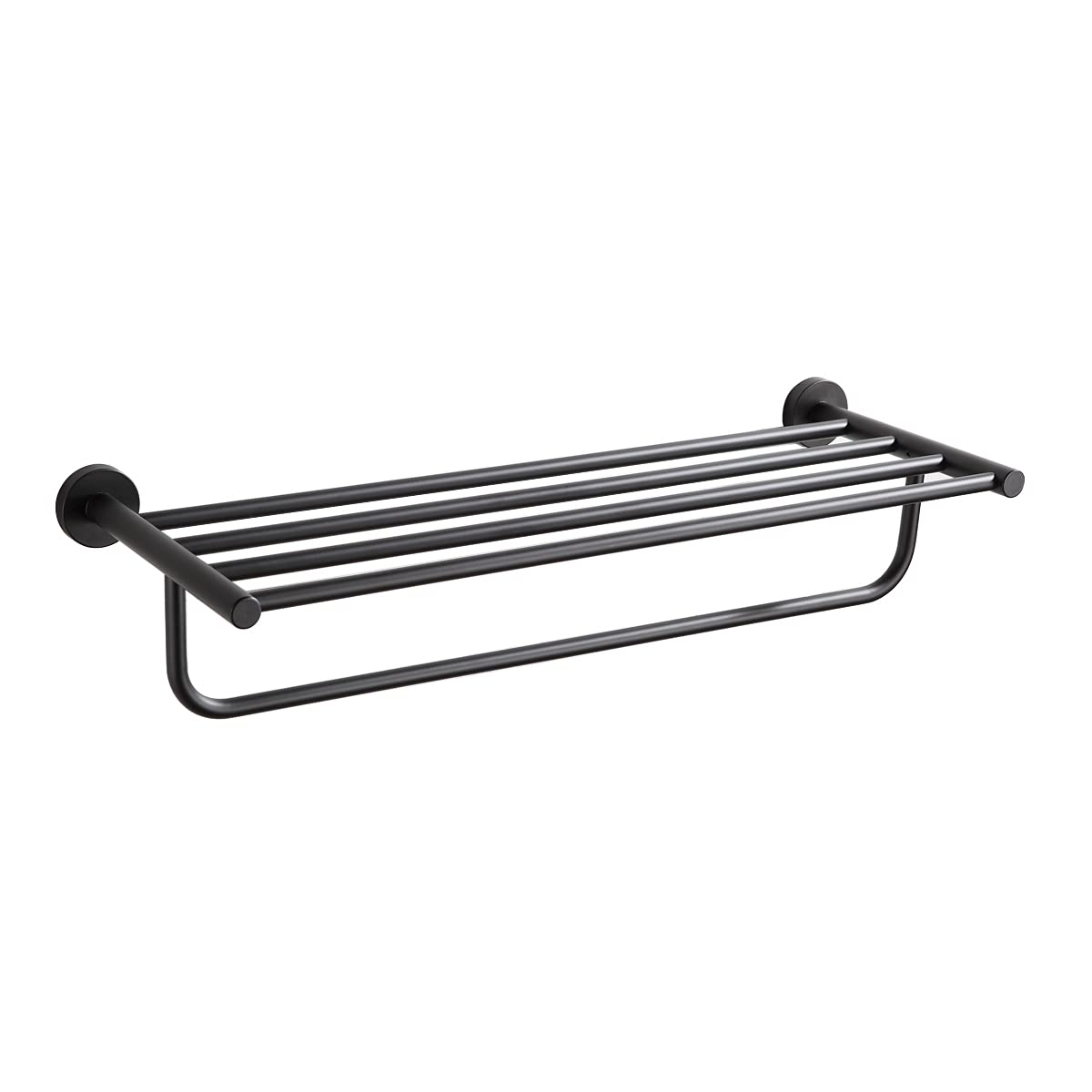 Bathroom Towel Rack Stainless Steel with Single Towel Bar 24-Inch Hotel Towel Shelf SUS304 Modern Wall Mounted Holder Matte Black