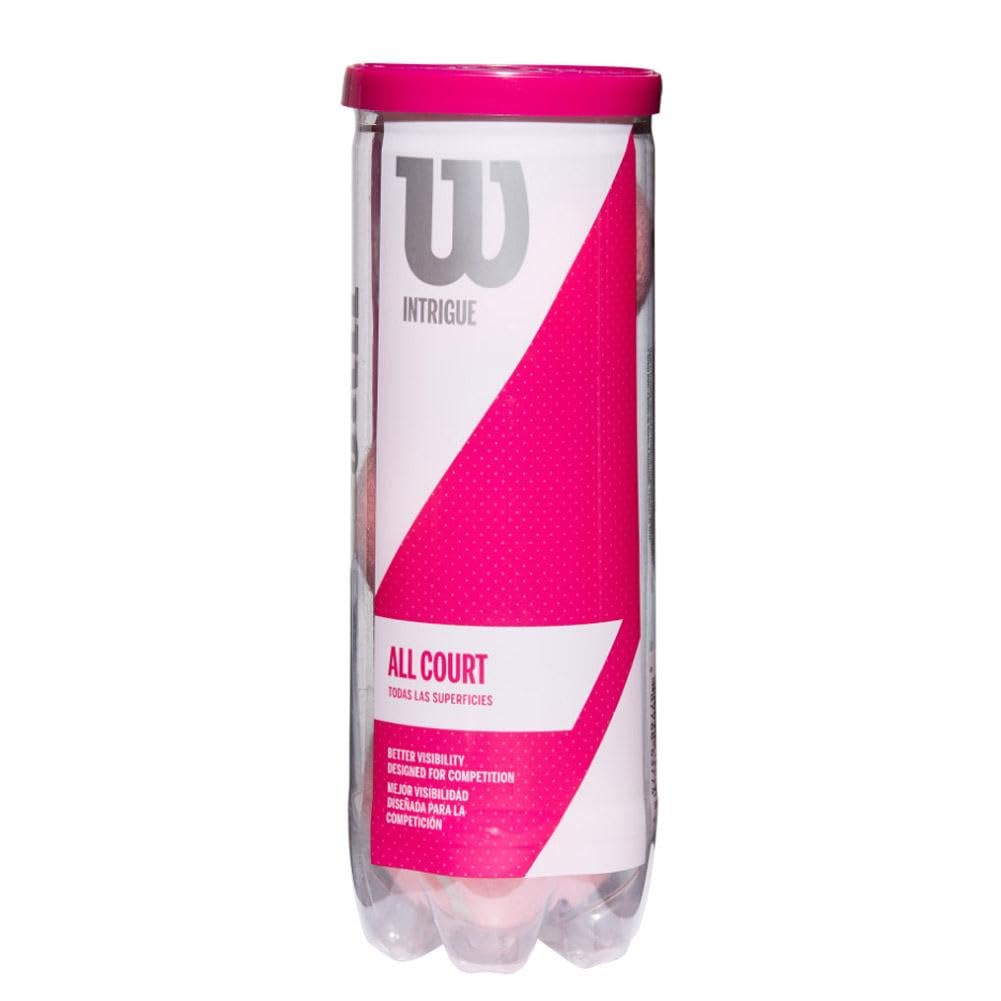 Wilson Intrigue All Court Pink Tennis Balls - 3 Ball Can (2 Cans)