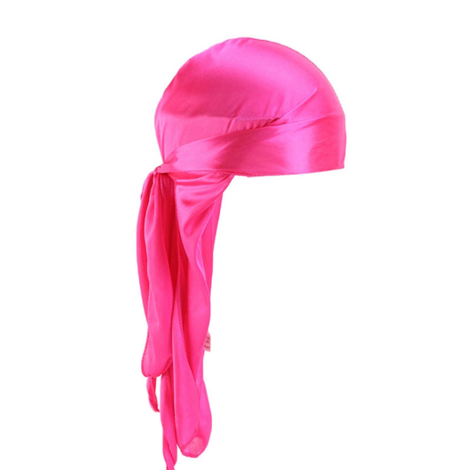 matumou Unisex Imitated Silk Long Tail Bandana Turban Hat Breathable Biker Pirate