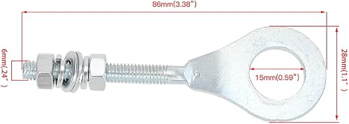 Vista 3 de FVRITO Ajustador de tensor de cadena de 0.591 in para 196cc 6.5HP Massimo MB200 Baja Warrior MB165 MB200 Coleman CT200U Trail Motovox MBX10 MBX11