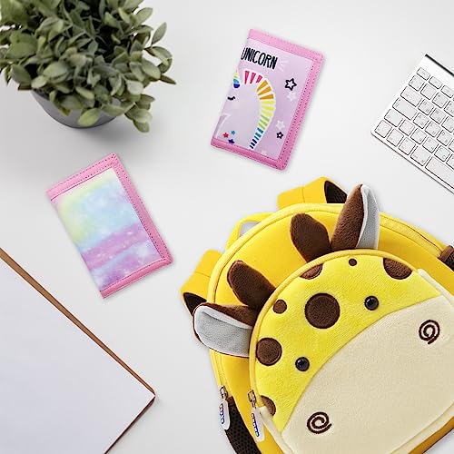 Image of RFID Trifold Canvas Outdoor Cartoon Wallet for Kids /Slim Front Pocket Wallet with Zipper (Dessert)