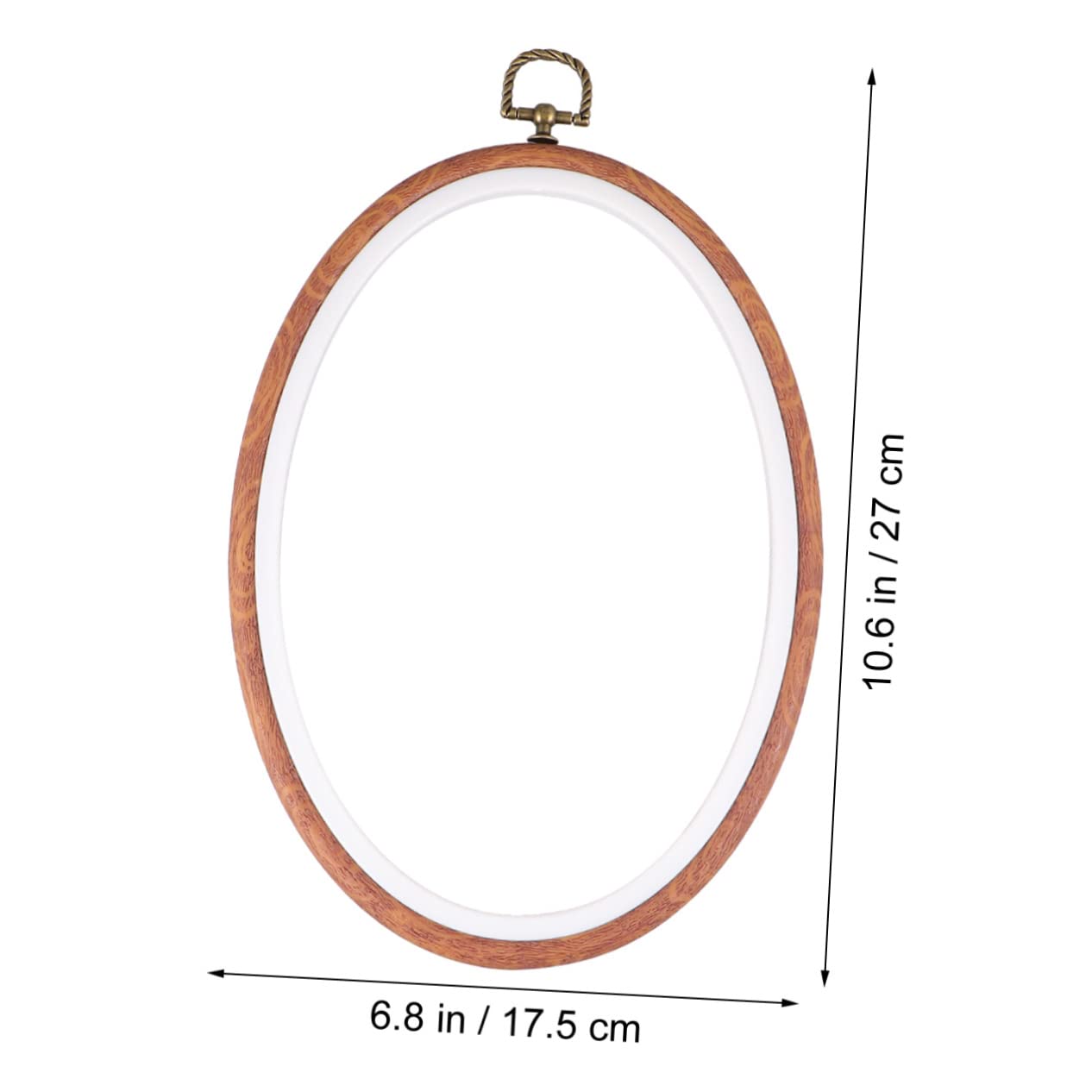 OSALADI 3pcs Elliptical Embroidery Hoop Imitated Wooden Cross Stitch Frame for DIY Craft Projects Needlework Quilting Home Decorations