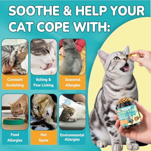 Woyamay Cat Allergy Relief for Cats, 500 Crunchy & Creamy Chews | Anti-Itch & Immunity Chews for Itchy Skin, Paws, Eyes, Ears, Stop Licking & Scratching, Supports Itch Relief, Chicken Flavor - Image 4