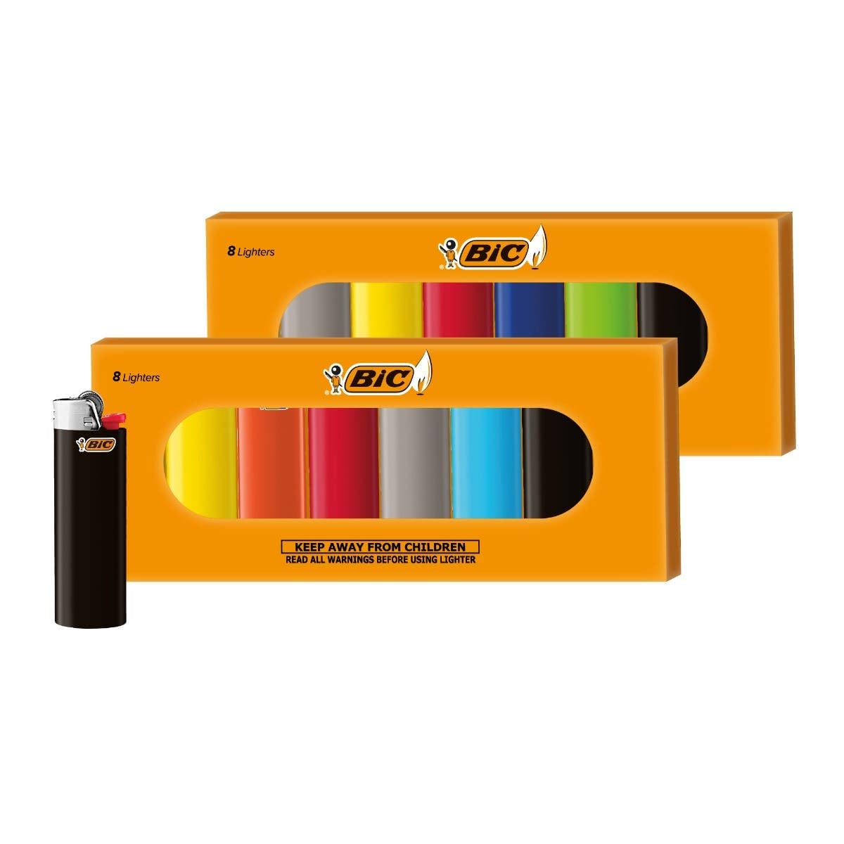 BIC - Juego de 16 encendedores Maxi de pedernal Surtidos