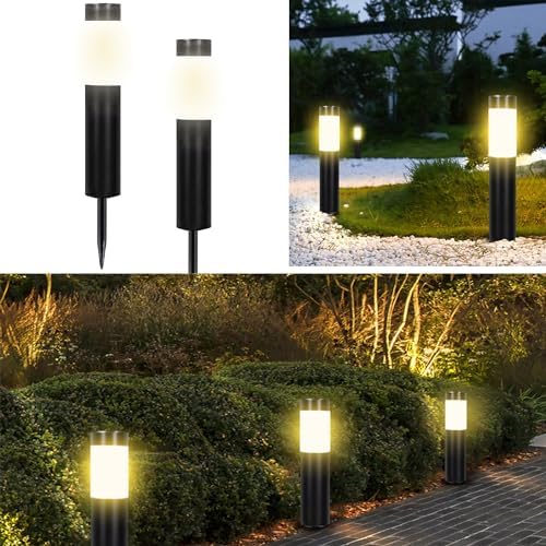 Illuminate Your Garden with These 5 Must-Have Solar Bollard Lights 5 LightInTheBox 2 Pack Solar Path Light LED Bollard Lights Stainless Steel Outdoor Landscape Light IP44 Waterproof Outdoor Lights for Backyard Lawn Patio Garden