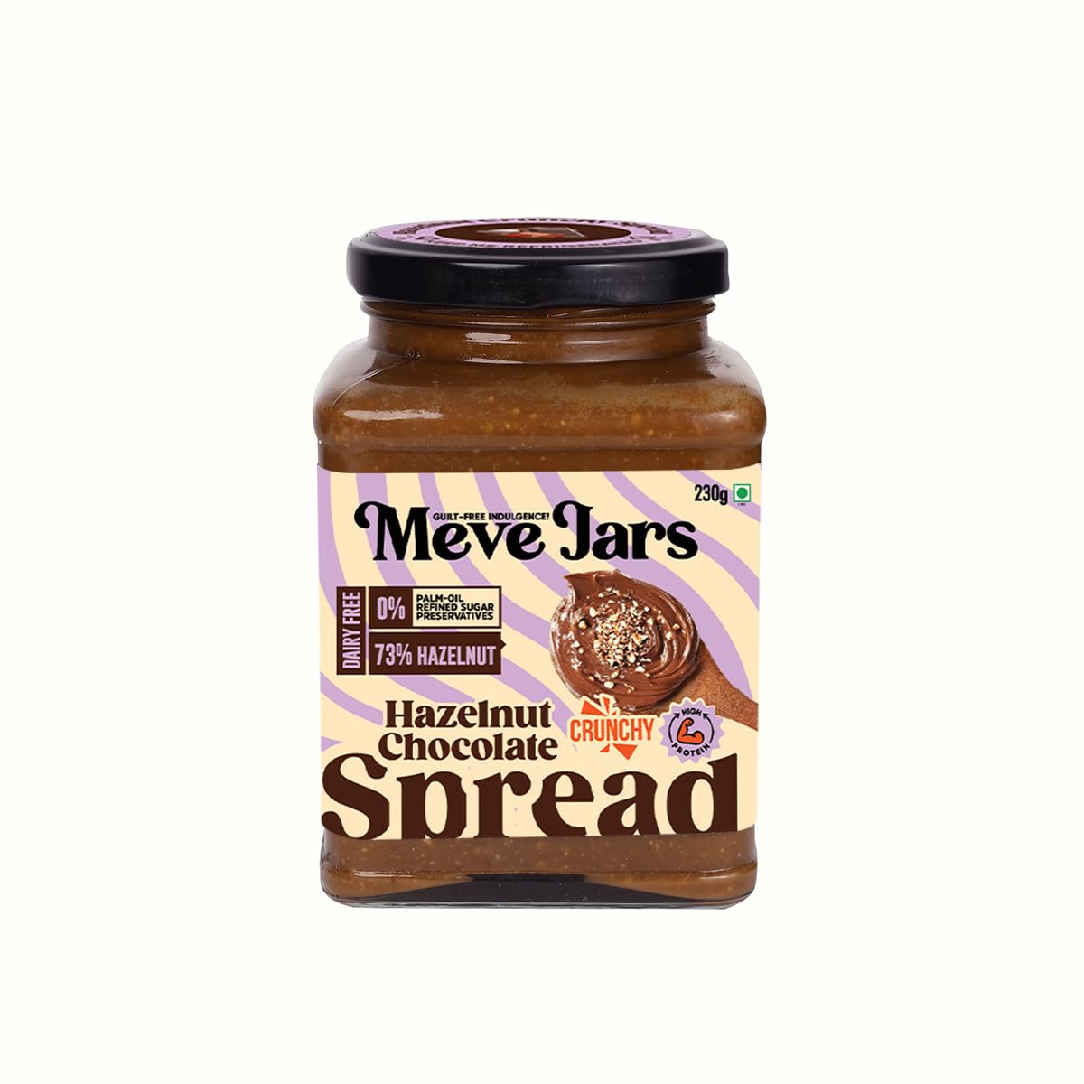 Meve Jars Vegan Crunchy Chocolate Hazelnut Spread | 73% Turkish Hazelnuts, 100% Clean Label | No Preservatives, Gluten Free | Healthy Nut Butter Made in Small Batches, 230g-image-22
