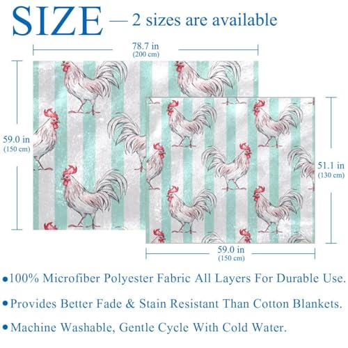 Couverture polaire en microfibre légère, tissu thermorégulateur doux à rayures