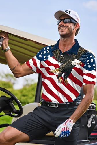 Men's Golf Polo Shirts Moisture Wicking Athletic Polos Dry Fit Performance Shirt (S-XXL)3