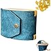 Colaxi Cash Wrap Wallet with Clasp Organizer Lightweight Fashion Handy Purse Bands Leather Money Clip Holder for Business Trip Shopping Men Women for Bills, Slim Pocket Money, Blue